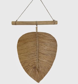 Hoja Decorativa Grande Fibras Naturales