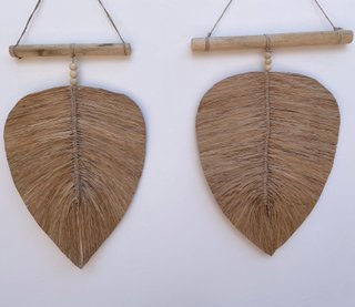 Hoja Decorativa Grande Fibras Naturales