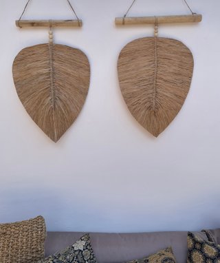 Hoja Decorativa Grande Fibras Naturales