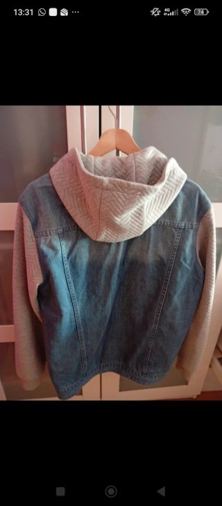 Cazadora vaquera hombre  con gorro