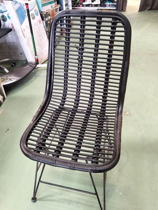 Set de 2 Chillvert Silla Parma Rattan Natural Color Negro