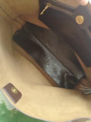 Bolso de piel Zara marrón