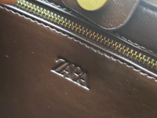 Bolso de piel Zara marrón