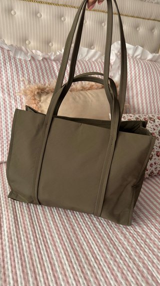 Bolso Bimba y Lola verde oliva y dorado