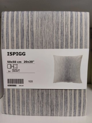 Funda cojín IKEA ISPIGG rayas 50x50cm. Sin abrir