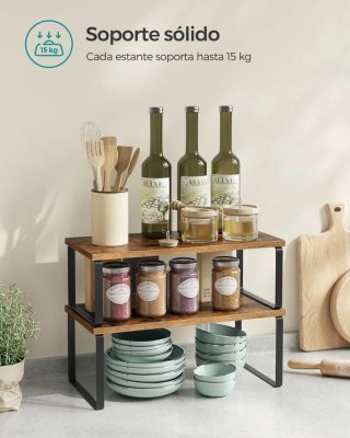 Set 2 Estantes de cocina SONGMICS KCS200X01