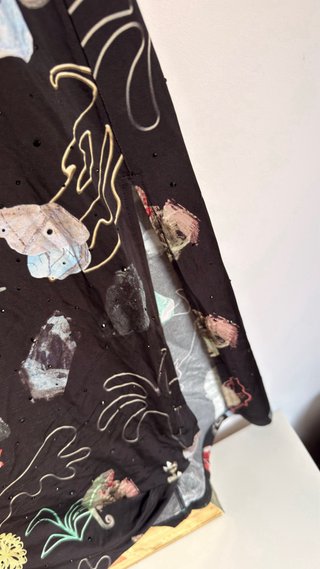 Vestido estampado camaleones y flores