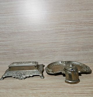 Antiguo juego escritorio bronce (1900-1910)