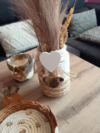 Conjunto Decorativo Beige y Marrón