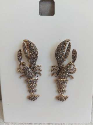 Pendientes Zara Langosta Brillantes