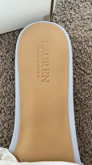 Sandalias Lauren Ralph Lauren piel napa azul