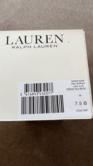 Sandalias Lauren Ralph Lauren piel napa azul