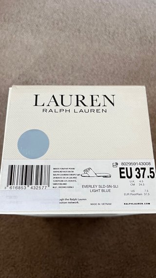 Sandalias Lauren Ralph Lauren piel napa azul