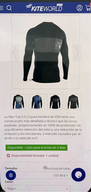 ION Neopreno Top 0.5mm Talla XS