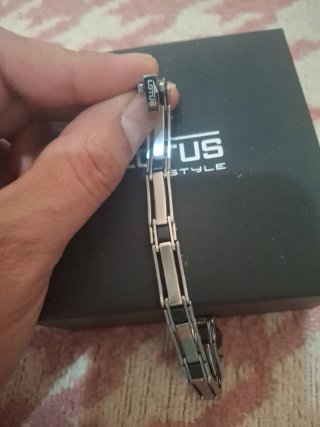 Pulsera Lotus Plata y Negro