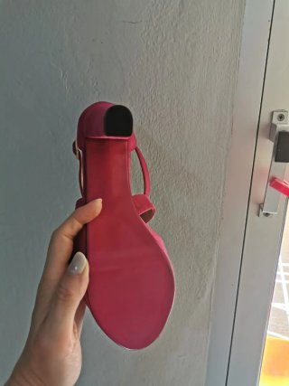 Zapatos de tacón rosa plataforma
