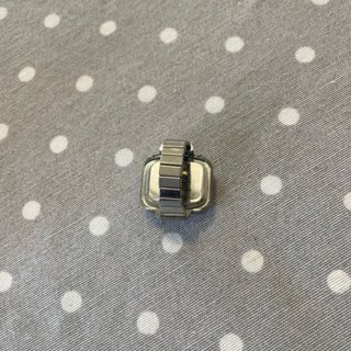 Anillo Reloj BQZHI Plata y Blanco