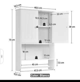 Mueble de baño de madera blanco.