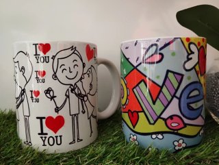 Tazas de cerámica LOVE