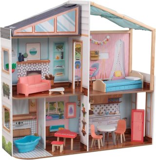 Casa delle Bambole KidKraft 10154 con Mobili e Trasformazione Magnetica