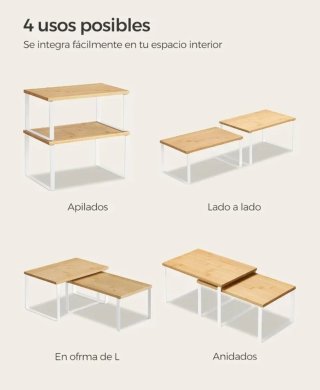 Set 2 Estantes especiero SONGMICS KCS02NW