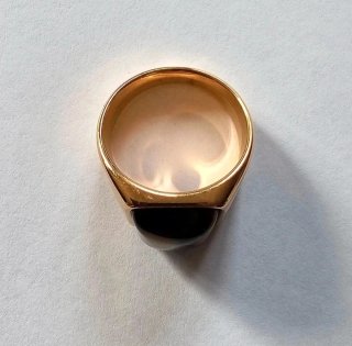 Anillo Hombre Acero Piedra Natural