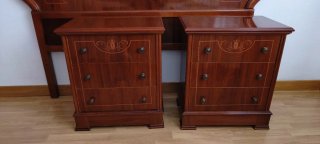 Cabecero 135cm y 2 mesillas de madera
