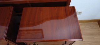 Cabecero 135cm y 2 mesillas de madera
