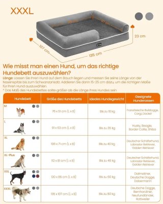 Cama ortopédica perro 135x107cm Feandrea PGW079G02