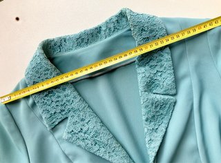 Conjunto blusa y falda turquesa T50