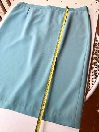 Conjunto blusa y falda turquesa T50