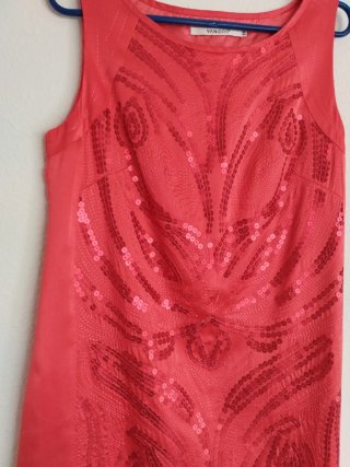 Vestido  coral VANDOO lentejuelas