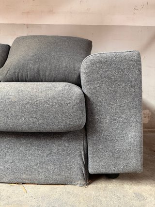Sofá Chaise Longue Gris Tela