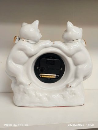 Orologio gatti in porcellana kitsch decorativa retrò