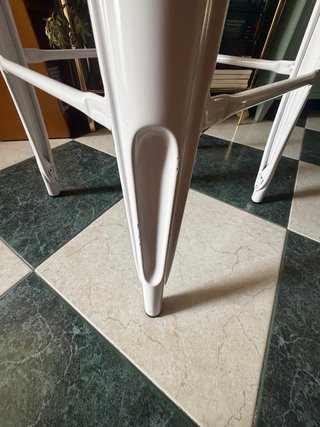 Taburete Alto Metal Blanco Sklum