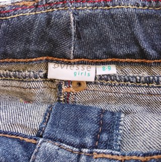 Set gonne+salopette jeans bambina