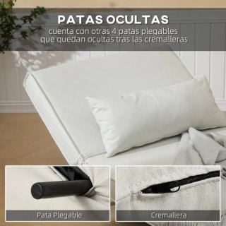 Sofá Cama Beige/Gris