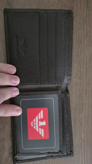 Cartera Billetera Negra/Marrón Nueva