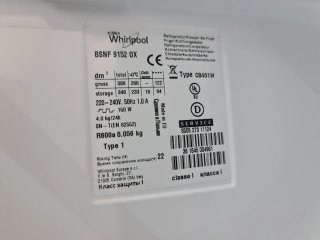 Nevera Whirlpool A++