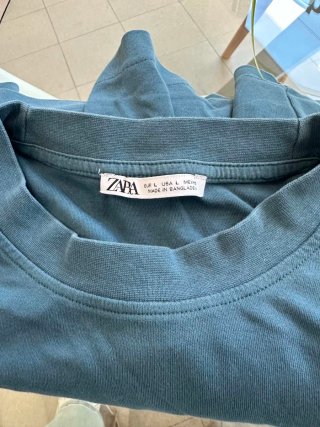 T-shirt Zara Uomo Blu Taglia M