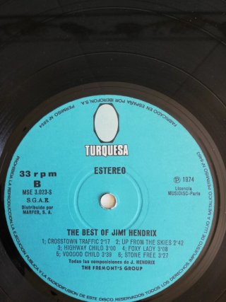 LP The Best of Jimi Hendrix 1974