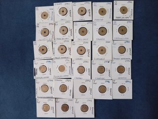 Colección de 30 monedas españolas antiguas