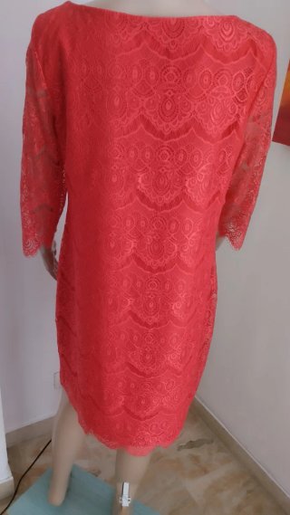 Abito donna rosso in pizzo