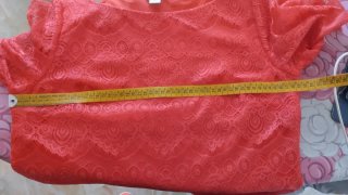 Abito donna rosso in pizzo
