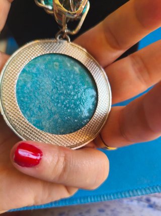 Collar bohemio con colgante turquesa
