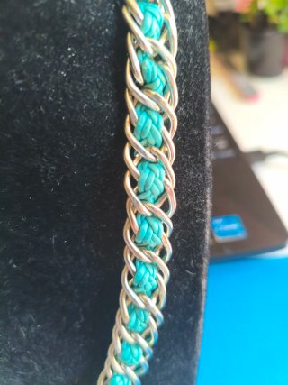 Collar bohemio con colgante turquesa