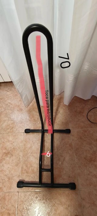 Soporte para bicicleta de suelo negro metal, nuevo