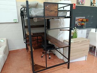 Litera juvenil con escritorio y almacenaje