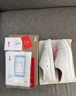 Louboutin Junior Spikes Bianche