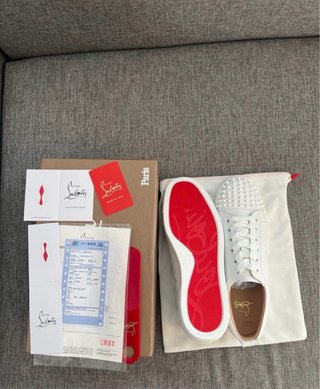 Louboutin Junior Spikes Bianche